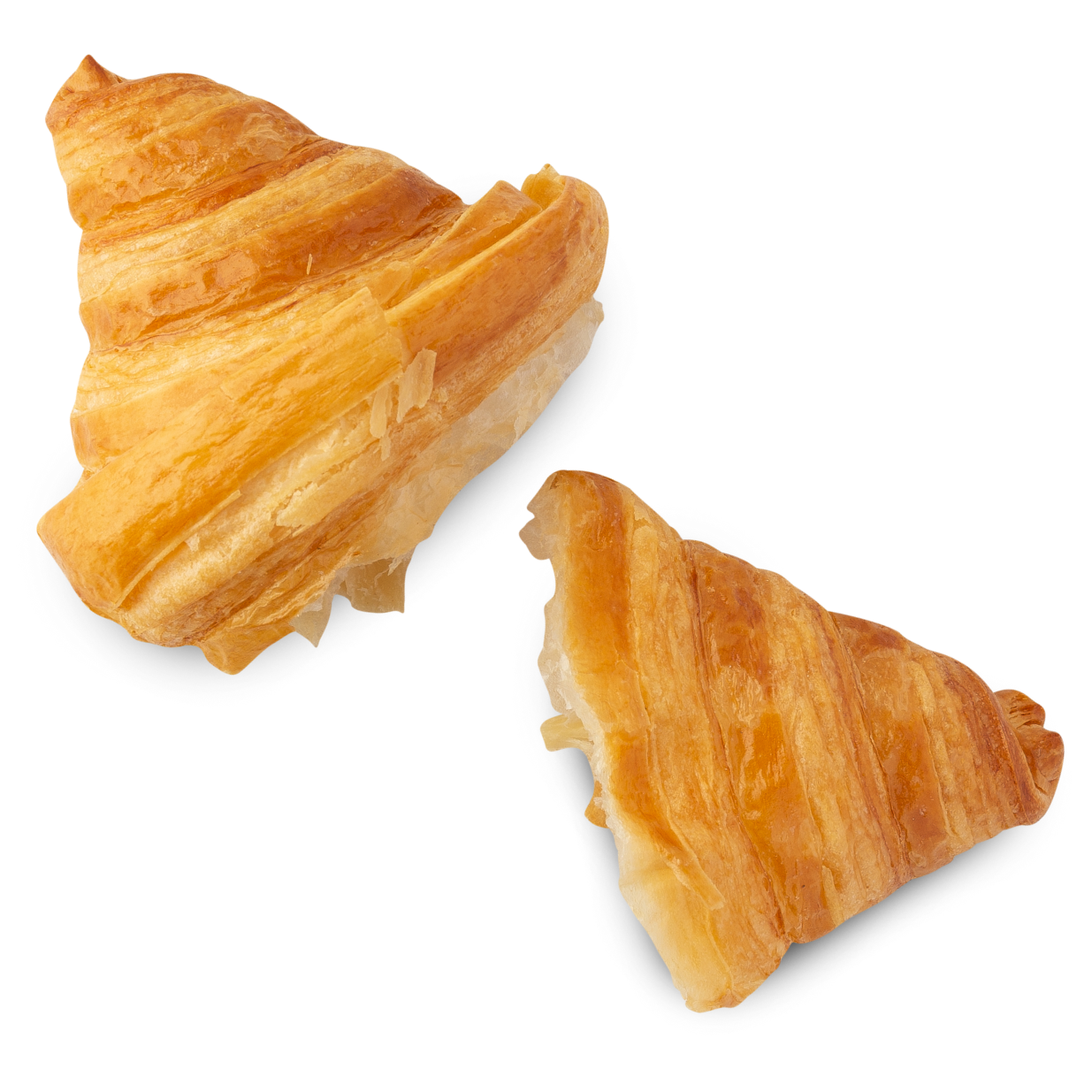 Two butter croissants used in the Sweet Re-Treat bakery at Le Gourmet Factory